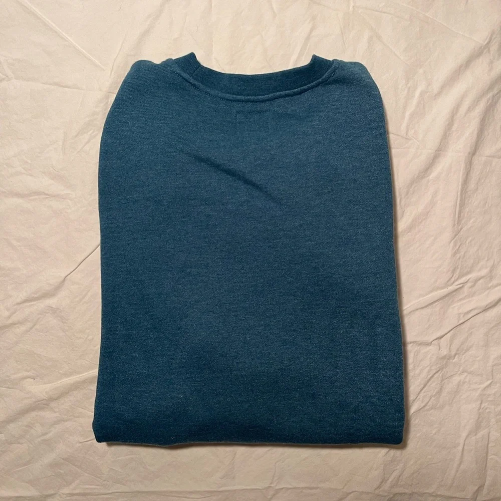 Vans Men’s Crew Logo Sweatshirt - Turqouise - Picture 4 of 4